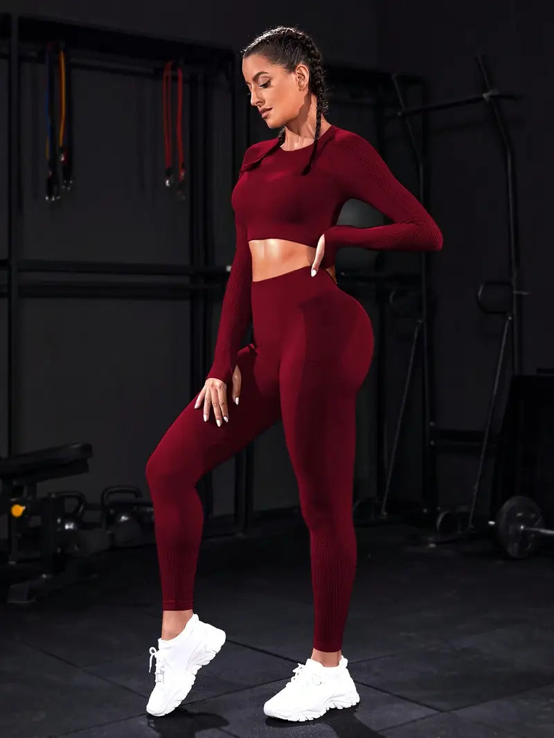 2pcs Women'S High Stretch Workout Set