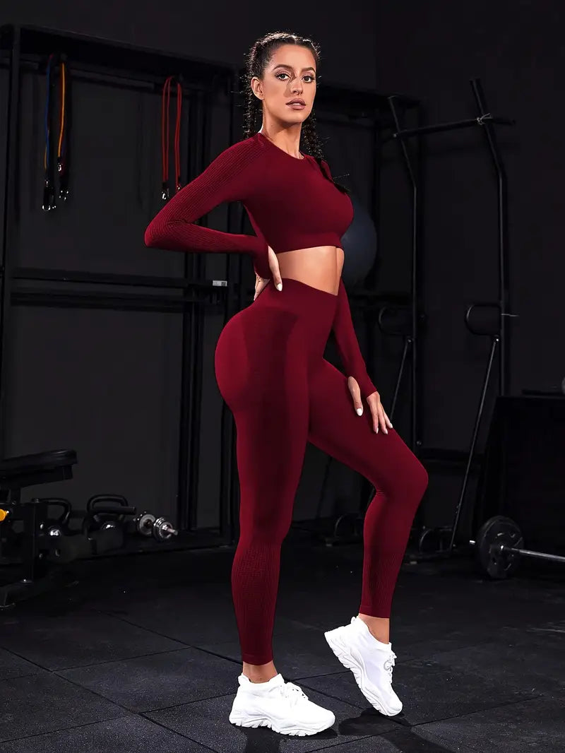 2pcs Women'S High Stretch Workout Set