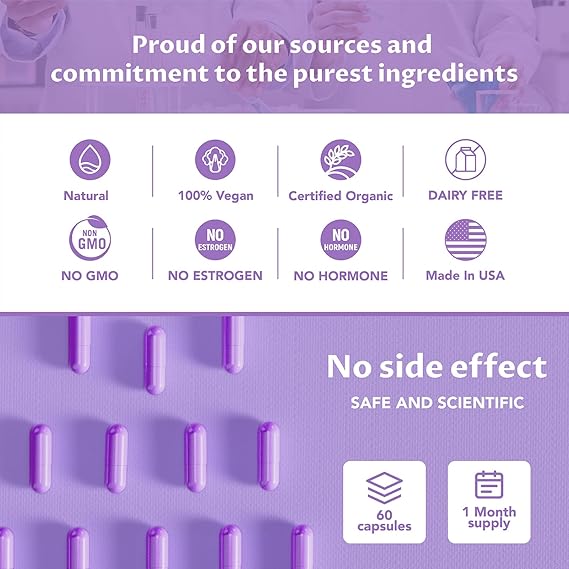 2 Packs Vaginal Tightening Capsules for Women – Kacip Fatimah, Manjakani & Slippery Elm – Support pH Balance, Vaginal Moisture & Elasticity – No Gel or Cream Needed
