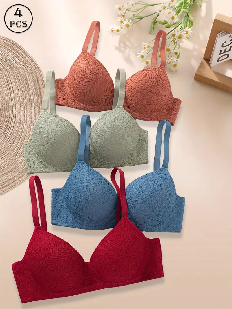 4-Pack Women'S Sexy Push-Up Bra