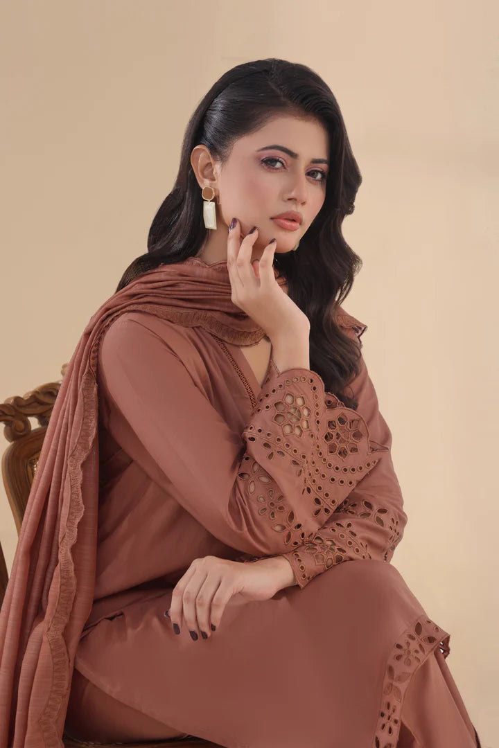 Cinnamon Embroidered 3PC Lawn Dress