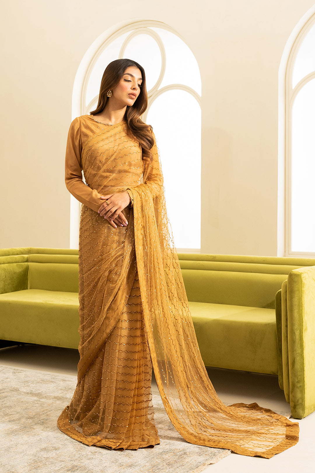 Zurik Saree & Crop Top