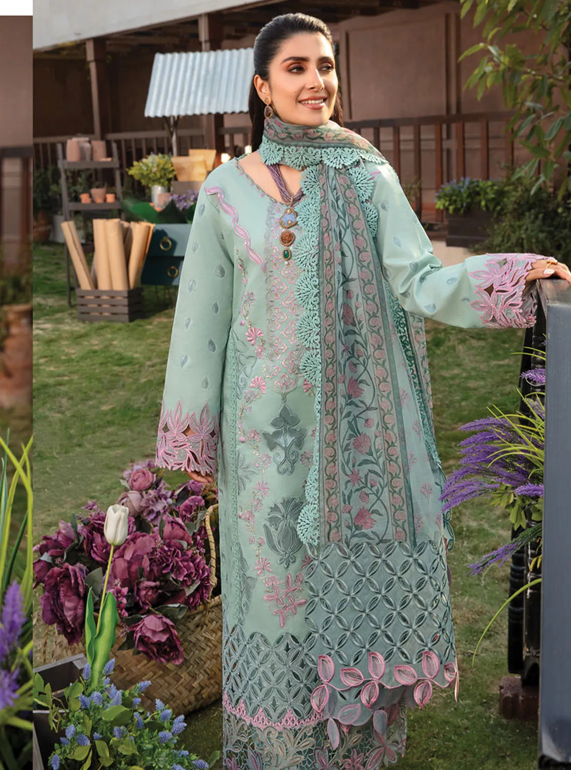 Rang Rasiya Embroidered Lawn Suits Unstitched 3 Piece RR24PE D-09 Amyra